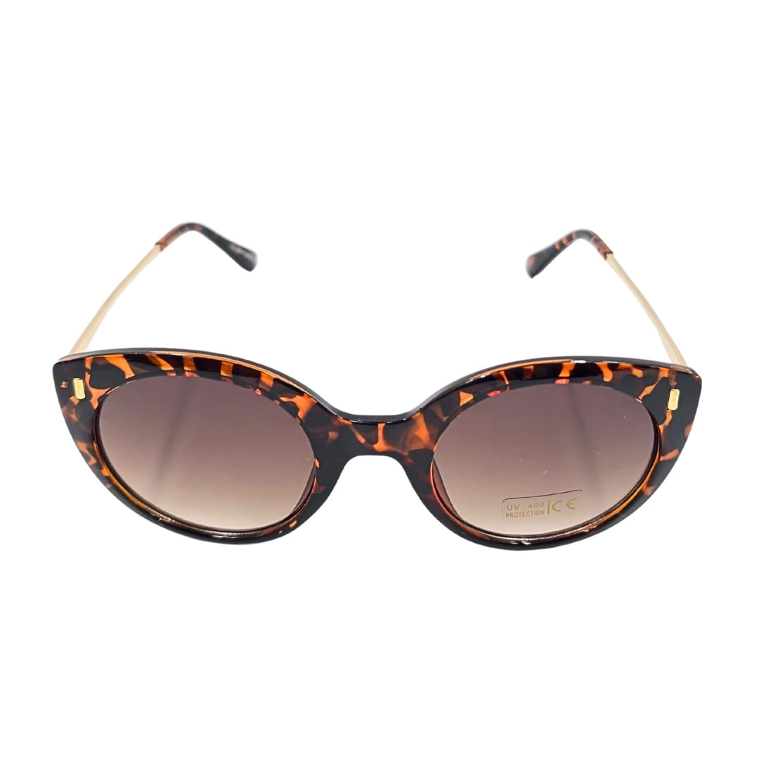Ochelari de soare, dama, Tiara, leopard, cat-eye tortoise, lentile fumurii, protectie UV 400