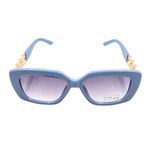 Fashion, accesorii si bijuterii - Femei - Accesorii femei - Ochelari de soare femei - Ochelari de soare, dama, Tiara, albastru pastel lucios, forma geometrica, lentile fumurii, protectie UV 400 - Infinity.ro