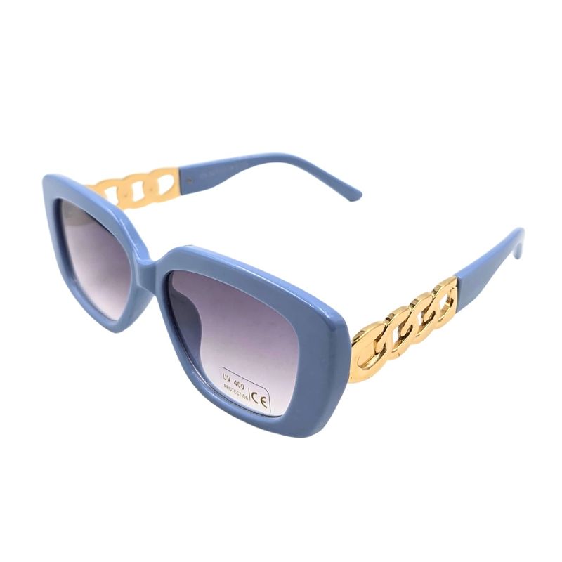 Fashion, accesorii si bijuterii - Femei - Accesorii femei - Ochelari de soare femei - Ochelari de soare, dama, Tiara, albastru pastel lucios, forma geometrica, lentile fumurii, protectie UV 400 - Infinity.ro