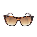 Fashion, accesorii si bijuterii - Femei - Accesorii femei - Ochelari de soare femei - Ochelari de soare, dama, Tiara, leopard, rama tortoise lucioasa, forma patrata, lentile maro degrade, protectie UV 400 - Infinity.ro