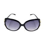 Fashion, accesorii si bijuterii - Femei - Accesorii femei - Ochelari de soare femei - Ochelari de soare dama, Tiara, rama neagra lucioasa, forma fluture, detalii aurii, lentile fumurii, protectie UV 400 - Infinity.ro