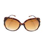 Fashion, accesorii si bijuterii - Femei - Accesorii femei - Ochelari de soare femei - Ochelari de soare dama, Tiara, rama leopard lucioasa, forma fluture, detalii aurii, lentile fumurii, protectie UV 400 - Infinity.ro