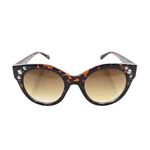 Fashion, accesorii si bijuterii - Femei - Accesorii femei - Ochelari de soare femei - Ochelari de soare, dama, Tiara, rama leopard cu cristale, forma ovala feminina, lentile fumurii, protectie UV 400 - Infinity.ro