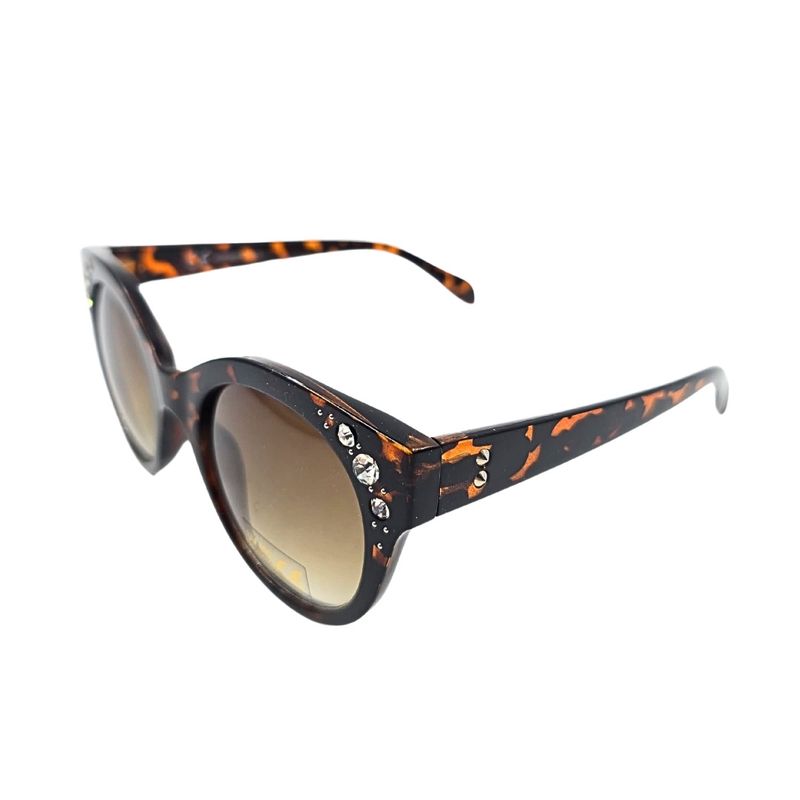 Fashion, accesorii si bijuterii - Femei - Accesorii femei - Ochelari de soare femei - Ochelari de soare, dama, Tiara, rama leopard cu cristale, forma ovala feminina, lentile fumurii, protectie UV 400 - Infinity.ro