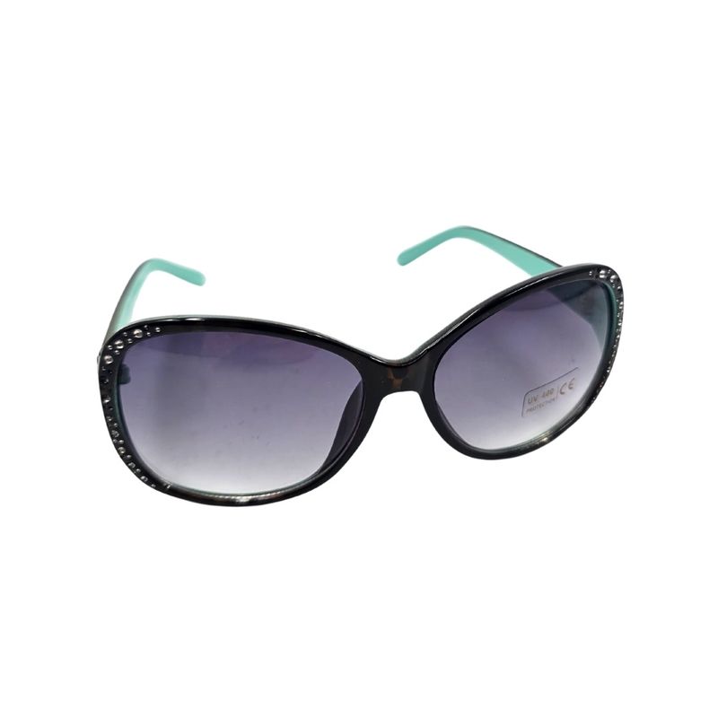 Fashion, accesorii si bijuterii - Femei - Accesorii femei - Ochelari de soare femei - Ochelari de soare dama, Tiara, rama leopard cu cristale, forma fluture, lentile fumurii degrade, protectie UV 400 - Infinity.ro