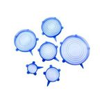 Casa si Gradina - Bucatarie si vesela - Organizare si depozitare bucatarie - Borcane si capace - Set capace din silicon, 6 buc., albastru - Infinity.ro