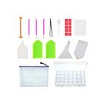 Jucarii, Copii si Bebe - Jucarii si jocuri - Jucarii & jocuri educative - Seturi pictura si desen - Set 24 accesorii pentru pictura cu diamante, plastic, multicolor - Infinity.ro