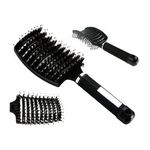 Ingrijire personala si Cosmetice - Ingrijire personala - Ingrijire par - Perii de par si piepteni - Perie de par, plastic/nailon, neagra, 25 cm - Infinity.ro