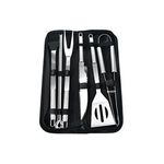 Casa si Gradina - Gradina si terasa - Gratare si accesorii - Accesorii gratare - Set 10 ustensile gratar, cu husa, otel inoxidabil, argintiu, 38.5x12x 5 cm - Infinity.ro