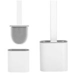 Casa si Gradina - Sanitare - Suporturi si accesorii baie - Accesorii baie - Perie pentru toaleta, silicon, alba - Infinity.ro