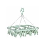Market - Spalare si intretinere rufe - Uscatoare de rufe si accesorii - Uscator pentru sosete si lenjerie intima, 32 clesti, plastic, albastru, 32x32 cm - Infinity.ro