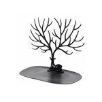 Fashion, accesorii si bijuterii - Femei - Bijuterii femei - Cutii bijuterii - Suport bijuterii, model cerb, plastic, negru, 25x15x22 - Infinity.ro