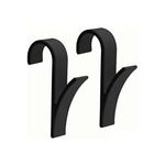 Casa si Gradina - Termice - Calorifere si accesorii - Accesorii calorifere - Set 2 carlige pentru calorifer, plastic, negru, 2.5 x 6 x 9.5 cm - Infinity.ro