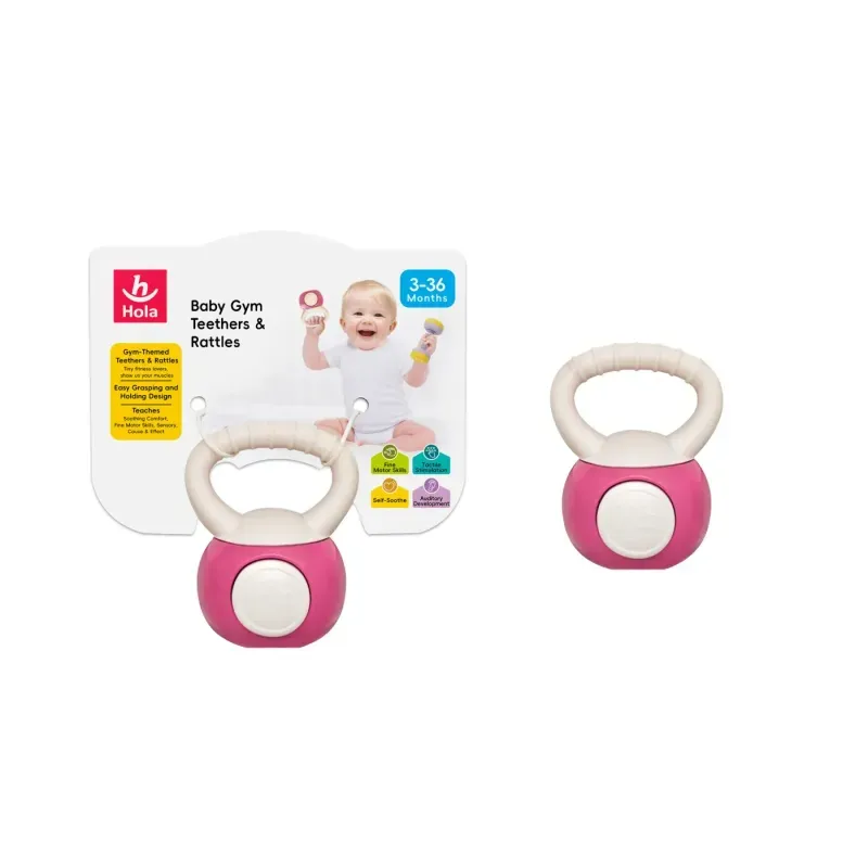 Jucarii, Copii si Bebe - Jucarii si jocuri - Jucarii bebelusi - Jucarii pentru dentitie - Jucarie Dentitie Gantera Kettlebell - Infinity.ro