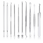 Ingrijire personala si Cosmetice - Ingrijire personala - Ingrijire ten - Produse demachiere si curatare - Set 10 instrumente profesionale pentru ten, otel inoxidabil, argintiu - Infinity.ro