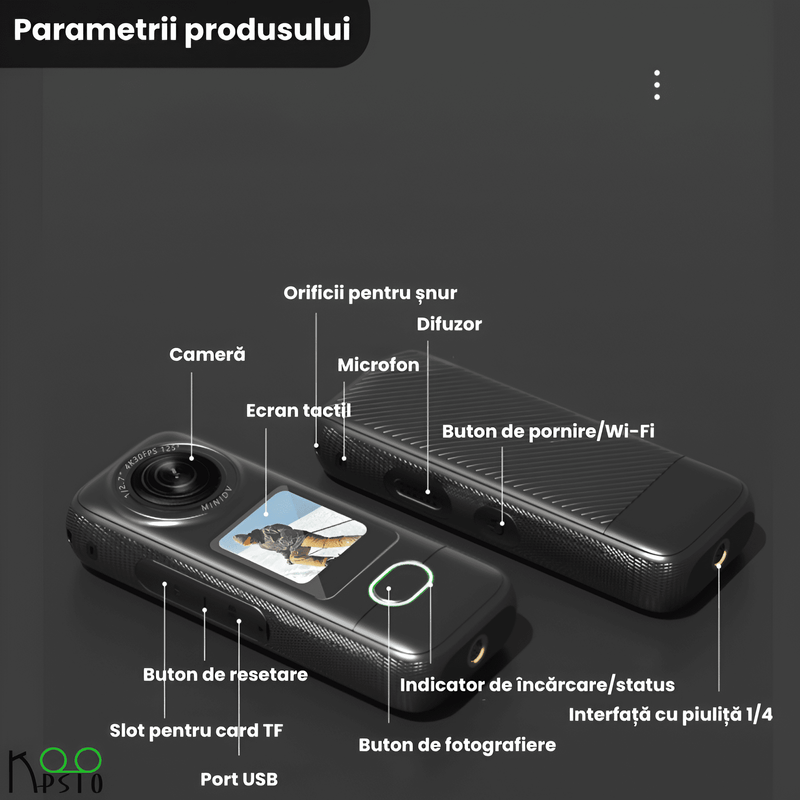 TV, Audio-Video si Foto - Camere de actiune si drone - Camere de actiune - Camera Sport 4K HD Imagini Exceptionale 4K, Ecran Tactil 1, 4 inch IPS, Wi-Fi, Wide Angle de 150°, Lentile HD, Negru - Infinity.ro