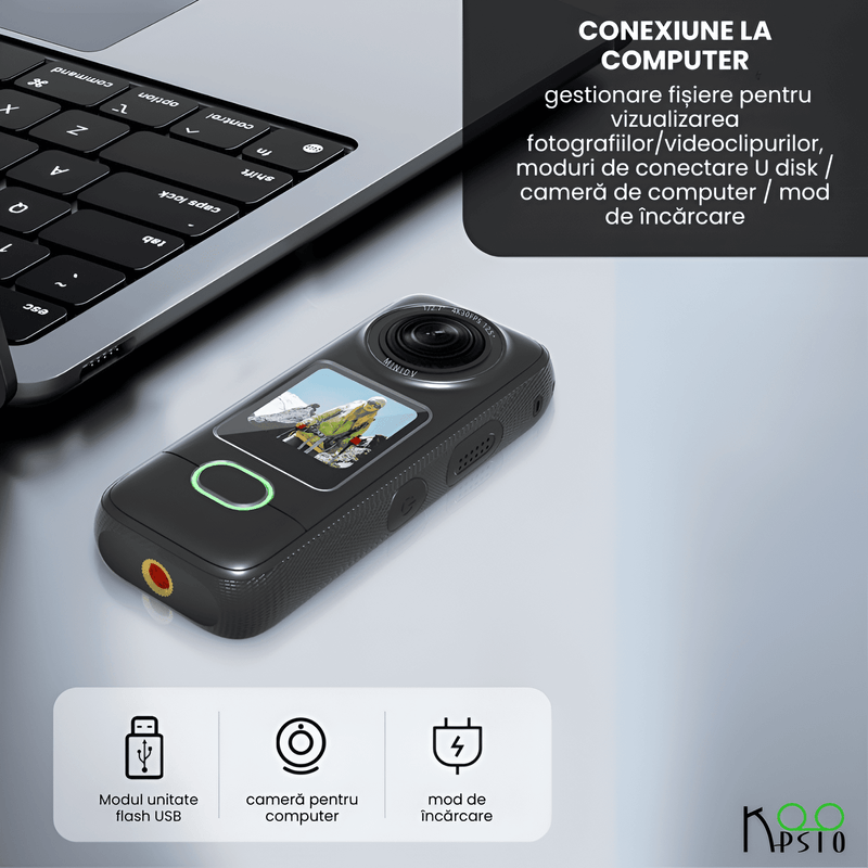 TV, Audio-Video si Foto - Camere de actiune si drone - Camere de actiune - Camera Sport 4K HD Imagini Exceptionale 4K, Ecran Tactil 1, 4 inch IPS, Wi-Fi, Wide Angle de 150°, Lentile HD, Negru - Infinity.ro