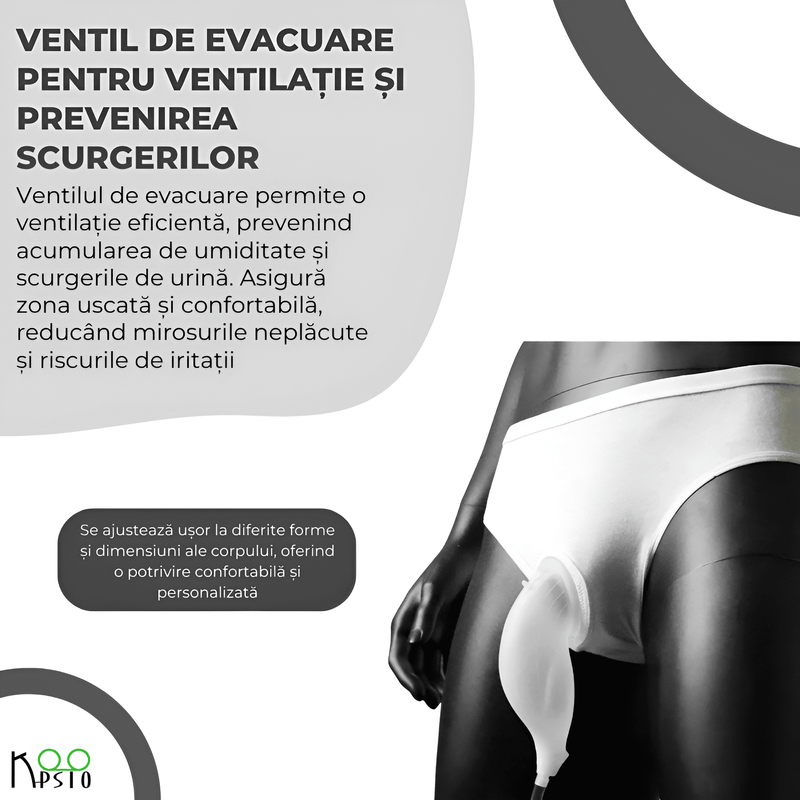 Ingrijire personala si Cosmetice - Ingrijire personala - Igiena intima - Scutece adulti si chiloti incontinenta - Set Chiloti Urinari Barbati Koopsio, Bumbac Pur,  Potrivire Adaptabila Marime 2XL-3XL 78-100 cm - Infinity.ro