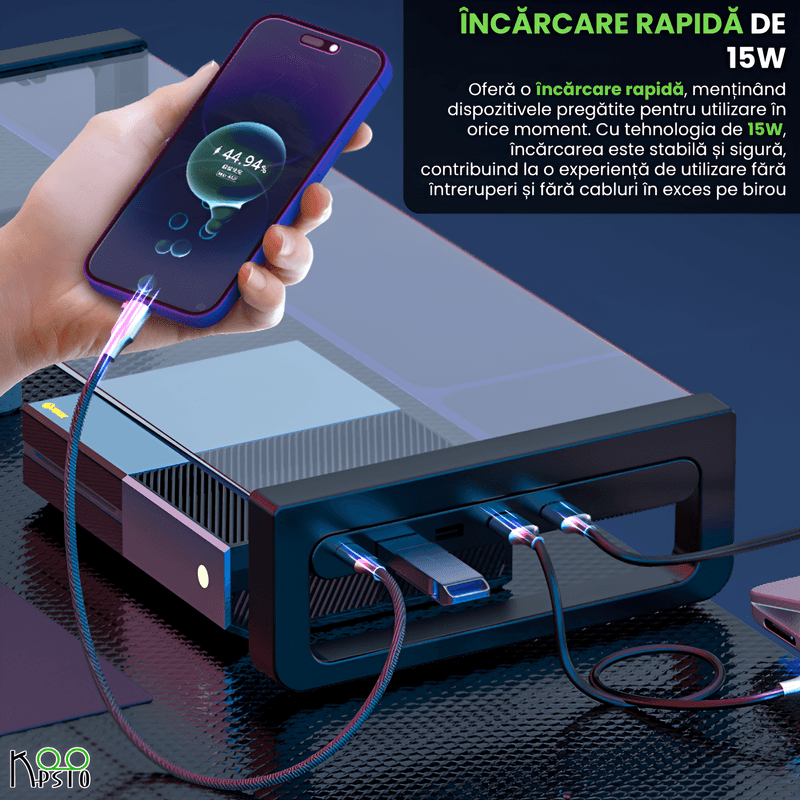 Laptop, Telefoane si Tablete - Laptopuri si accesorii - Accesorii Laptop - Docking stations - Docking Station Multifunctional, Suport Monitor Koopsio, Extensie USB, 4 x USB 3.0, 3 x USB-C Incarcare Rapida PD - Infinity.ro