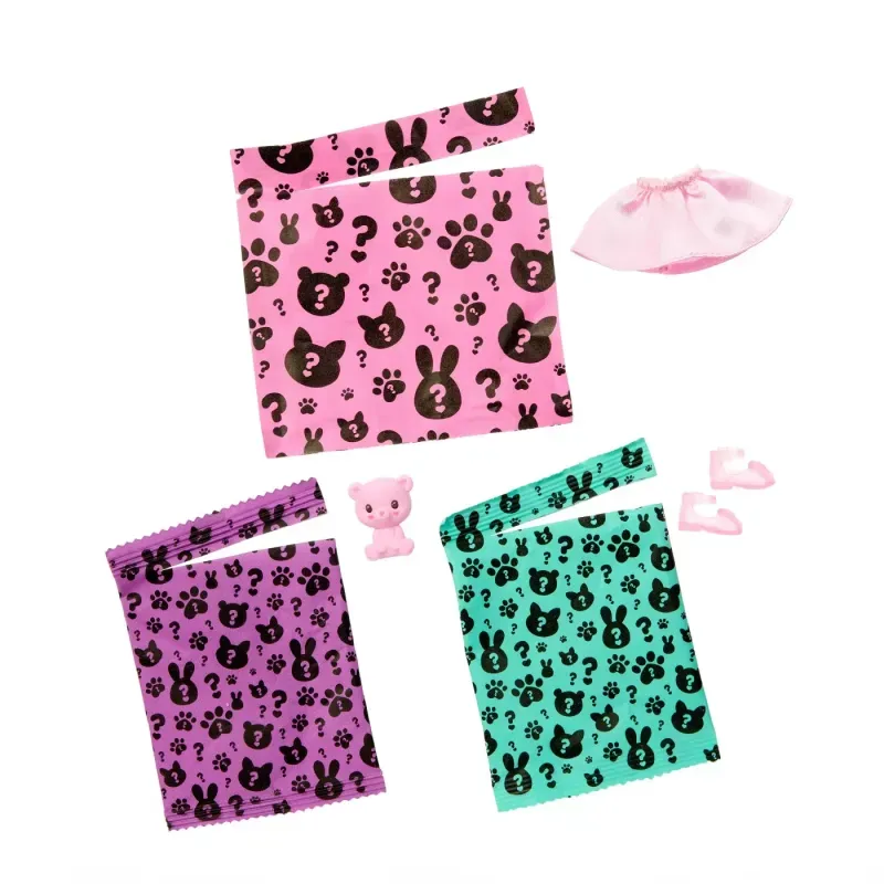 Jucarii, Copii si Bebe - Jucarii si jocuri - Papusi si accesorii - Papusi - Papusa Chelsea, Barbie, Cutie Reveal, Ursulet, 6 surprize - Infinity.ro