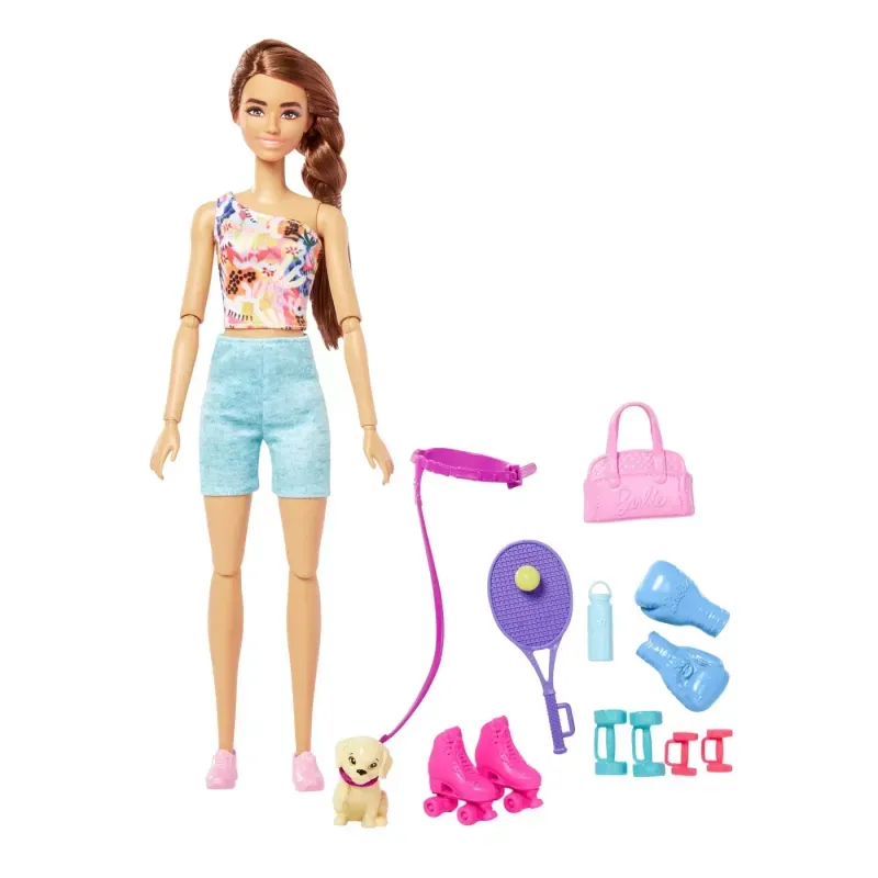Jucarii, Copii si Bebe - Jucarii si jocuri - Papusi si accesorii - Papusi - Barbie Set De Joaca Cu Accesorii Papusa Barbie Sportiva - Infinity.ro