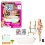 Jucarii, Copii si Bebe - Jucarii si jocuri - Papusi si accesorii - Papusi - Set papusa Barbie, Confetti Bath, Cada si accesorii - Infinity.ro