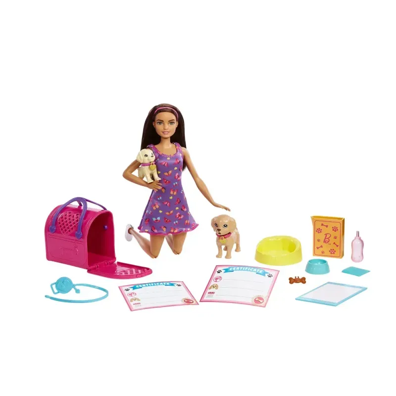 Jucarii, Copii si Bebe - Jucarii si jocuri - Papusi si accesorii - Papusi - Set de joaca cu papusa, Barbie, Pup Adoption - Infinity.ro