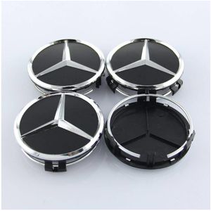 Set 4 Capace jante aliaj Mercedes Benz 70mm - 75mm Negre