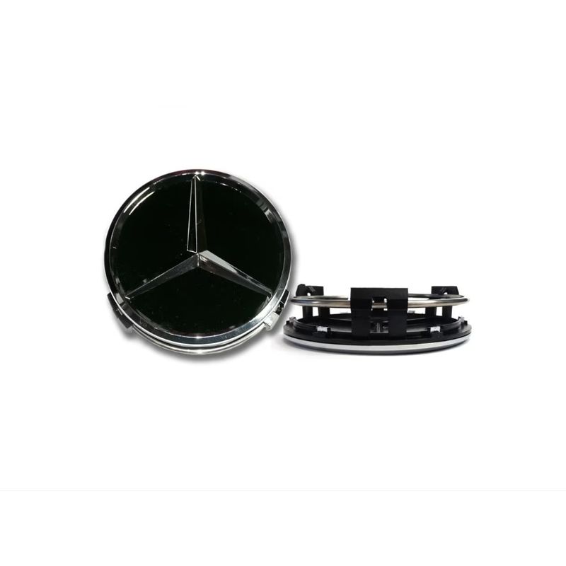 Auto si Moto - Anvelope si jante - Accesorii roti - Capace roti - Set 4 Capace jante aliaj Mercedes Benz 70mm - 75mm Negre - Infinity.ro