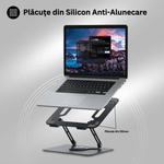 Laptop, Telefoane si Tablete - Laptopuri si accesorii - Accesorii Laptop - Standuri/Coolere notebook - Suport Laptop Reglabil, Baza Rotativa 360°, Anti-Alunecare, Disipare Caldura, Pliabil, 10-16", Metal, Cheie si Imbus - Infinity.ro