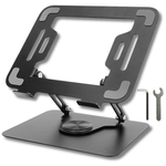 Laptop, Telefoane si Tablete - Laptopuri si accesorii - Accesorii Laptop - Standuri/Coolere notebook - Suport Laptop Reglabil, Baza Rotativa 360°, Anti-Alunecare, Disipare Caldura, Pliabil, 10-16", Metal, Cheie si Imbus - Infinity.ro