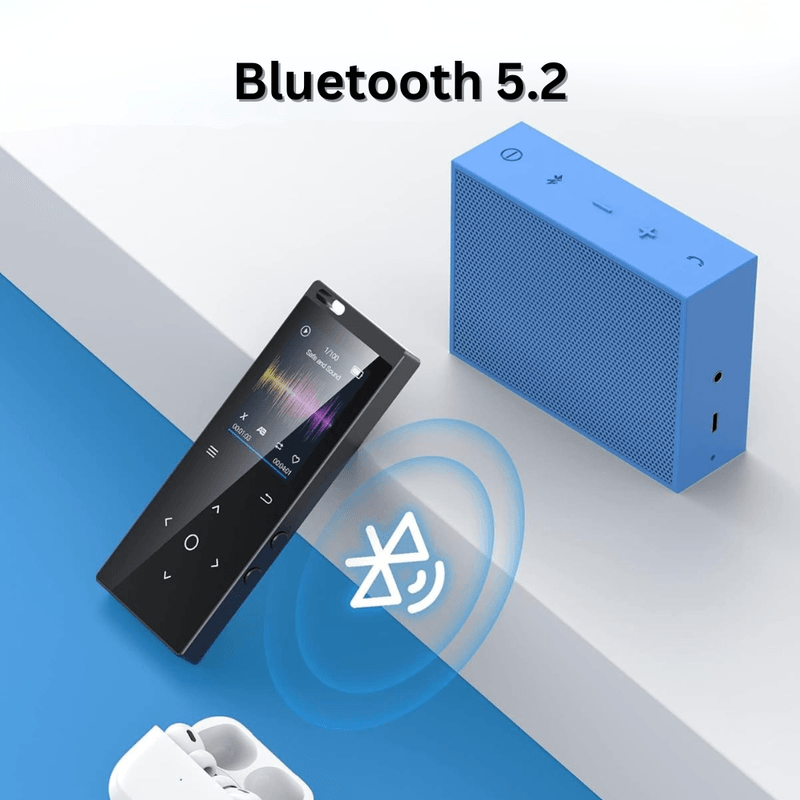 TV, Audio-Video si Foto - Portabile audio - Media Playere - Player MP3 cu Touchscreen, Ecran 1.8 inch, Bluetooth 5.2, 64GB Memorie, Radio FM, Casti si Cititor de Carduri Incluse - Infinity.ro