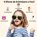 TV, Audio-Video si Foto - Audio profesionale - Microfoane profesionale - Set 2 Microfoane Karaoke cu Boxa, Wireless, Bluetooth, LED RGB, Sunet 3D, 5 Efecte, MicroSD, AUX, Portabil, USB-C, Roz - Infinity.ro