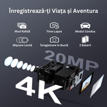 TV, Audio-Video si Foto - Camere de actiune si drone - Camere de actiune - Camera Sport WiFi M80, 4K/30FPS, 20MP, LCD 2.0", 170° Reglabil, Rezistenta Apa 40M, Telecomanda, 2 Baterii, Geanta - Infinity.ro