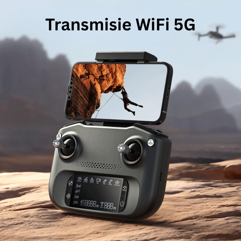 TV, Audio-Video si Foto - Camere de actiune si drone - Drone - Drona HS175G cu Telecomanda, Camera 4K UHD, Senzor Sony, WiFi 5G, GPS, EIS, Tap-Fly, 60 min, USB, Geanta, 2 Baterii - Infinity.ro
