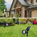 Casa si Gradina - Corpuri si surse de iluminat - Iluminat exterior - Lampi solare - Lampa Solara RGB de Exterior, cu Panou Solar Incorporat, 7 LED COB, Rezistenta la Apa IP65, Kit Montaj Inclus - Infinity.ro