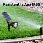 Casa si Gradina - Corpuri si surse de iluminat - Iluminat exterior - Lampi solare - Lampa Solara RGB de Exterior, cu Panou Solar Incorporat, 7 LED COB, Rezistenta la Apa IP65, Kit Montaj Inclus - Infinity.ro