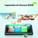 TV, Audio-Video si Foto - Portabile audio - Media Playere - Player MP3/MP4 cu Touchscreen, 4", Bluetooth 5.0, 80GB, Card SD 128GB, HiFi, FM Radio, Reportofon, USB-C, Casti, Negru - Infinity.ro
