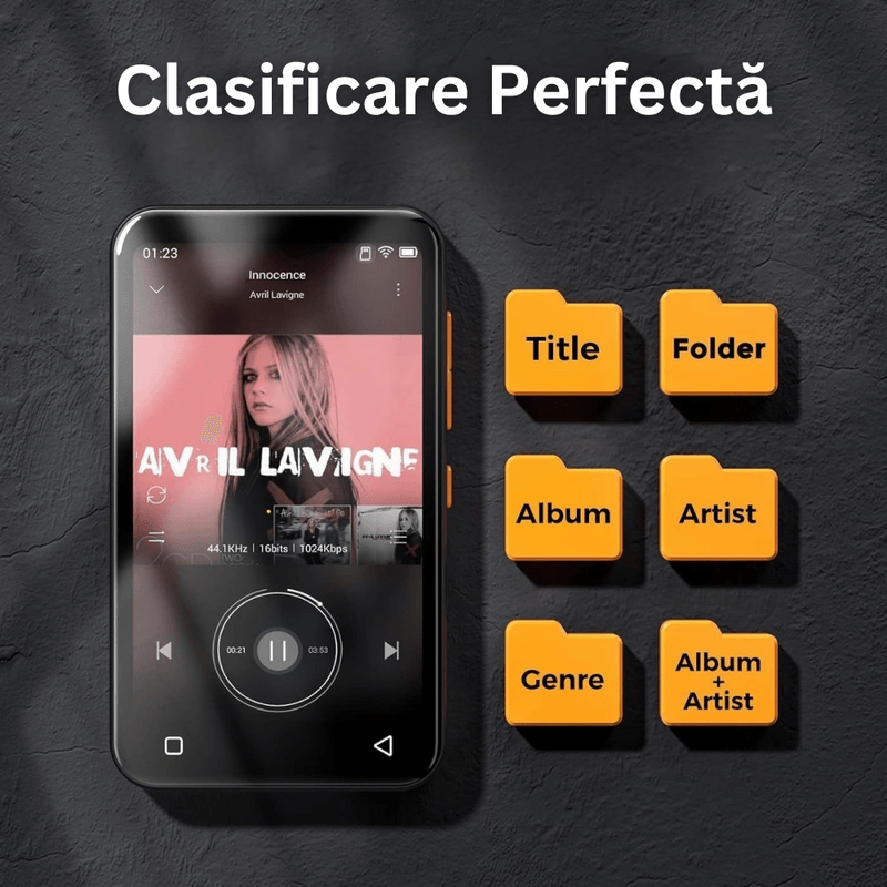 TV, Audio-Video si Foto - Portabile audio - Media Playere - Player MP4 cu Touchscreen, Ecran 4 inch, 72GB Memorie, Bluetooth, Baterie de 1800 mAh, Difuzor, Radio FM, Casti Incluse - Infinity.ro