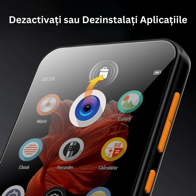 TV, Audio-Video si Foto - Portabile audio - Media Playere - Player MP4 cu Touchscreen, Ecran 4 inch, 72GB Memorie, Bluetooth, Baterie de 1800 mAh, Difuzor, Radio FM, Casti Incluse - Infinity.ro