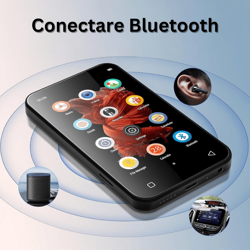 TV, Audio-Video si Foto - Portabile audio - Media Playere - Player MP4 cu Touchscreen, Ecran 4 inch, 72GB Memorie, Bluetooth, Baterie de 1800 mAh, Difuzor, Radio FM, Casti Incluse - Infinity.ro