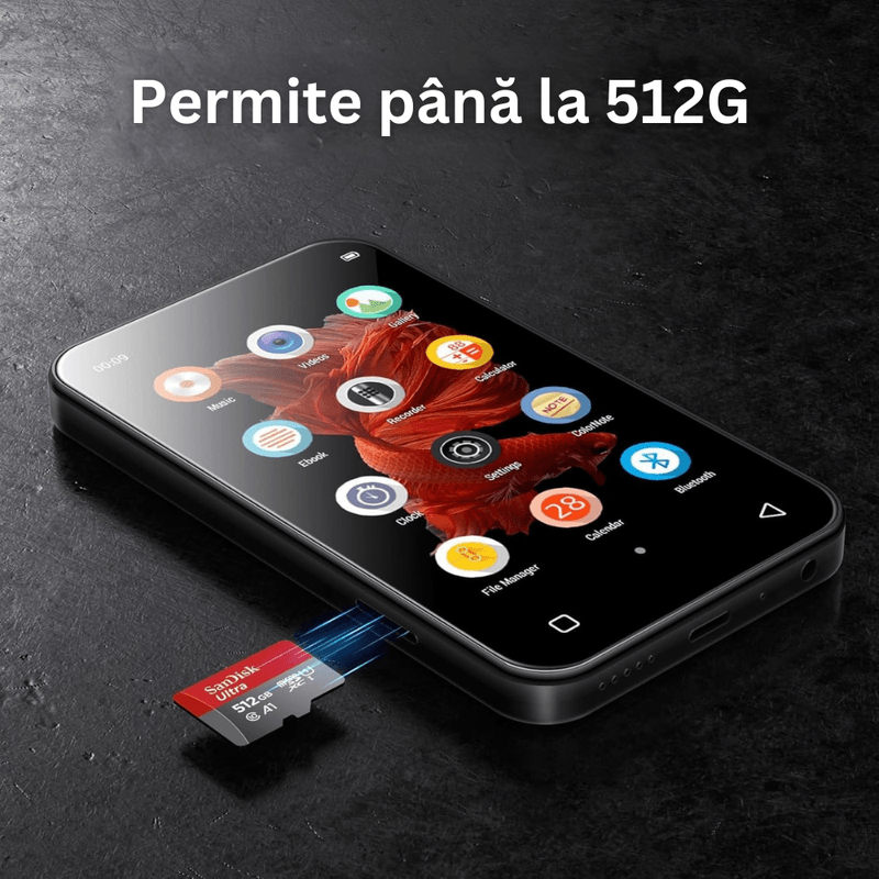 TV, Audio-Video si Foto - Portabile audio - Media Playere - Player MP4 cu Touchscreen, Ecran 4 inch, 72GB Memorie, Bluetooth, Baterie de 1800 mAh, Difuzor, Radio FM, Casti Incluse - Infinity.ro