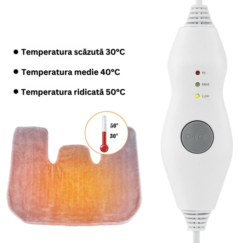 Casa si Gradina - Textile si covoare - Pături și cuverturi - Pături - Patura Electrica cu Incalzire, 3 Nivele de Temperatura, Control din Telecomanda, pentru Gat, Umeri, Spate - Infinity.ro