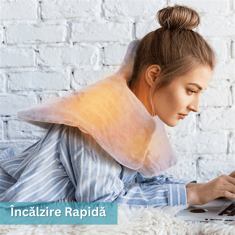 Casa si Gradina - Textile si covoare - Pături și cuverturi - Pături - Patura Electrica cu Incalzire, 3 Nivele de Temperatura, Control din Telecomanda, pentru Gat, Umeri, Spate - Infinity.ro