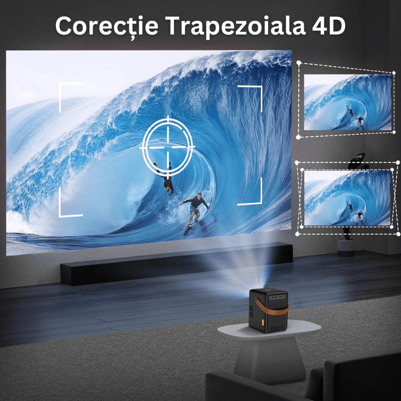 TV, Audio-Video si Foto - Videoproiectoare si accesorii - Videoproiectoare - Videoproiector 1080P Full HD, WiFi, Bluetooth 5.2, 9500 Lumeni, Suporta 4K, Rezolutie 1920 x 1080, Telecomanda - Infinity.ro