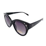 Fashion, accesorii si bijuterii - Femei - Accesorii femei - Ochelari de soare femei - Ochelari de soare, dama, Tiara, rama neagra cu cristale, forma ovala, lentile fumurii, protectie UV 400 - Infinity.ro