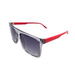 Fashion, accesorii si bijuterii - Barbati - Accesorii barbati - Ochelari de soare barbati - Ochelari de soare, barbati, Aristo, brate rosu neon, forma sport, lentile gri degrade, protectie UV 400 - Infinity.ro