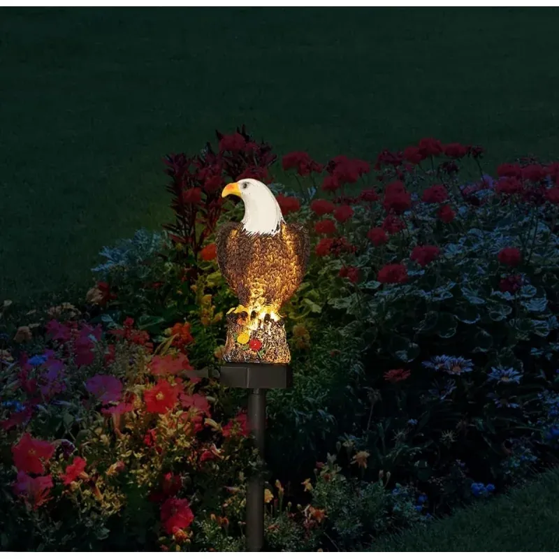 Casa si Gradina - Corpuri si surse de iluminat - Iluminat exterior - Lampi solare - Lampa solara LED de gradina, IP 67, 44 cm, Gonga® Maro - Infinity.ro