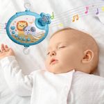 Jucarii, Copii si Bebe - Jucarii si jocuri - Jucarii bebelusi - Carusel patut - Carusel Muzical Patut Bebelusi, Telecomanda, Proiector Lumini, 4 Jucarii, Rotire 360°, 40 Melodii, Timer, Volum Reglabil - Infinity.ro