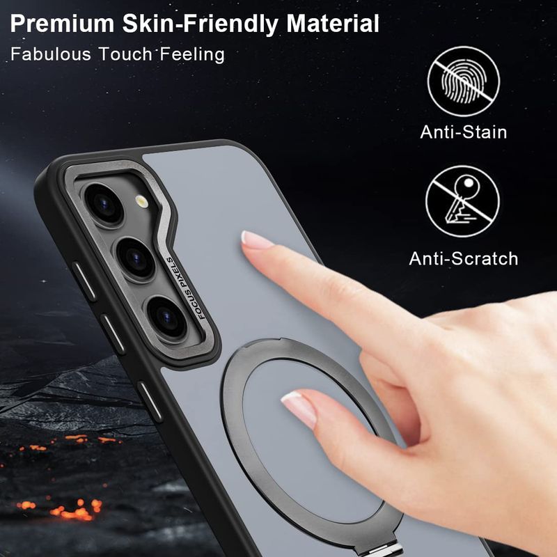 Laptop, Telefoane si Tablete - Telefoane mobile si accesorii - Accesorii Telefoane - Huse telefoane - Husa de Protectie din Silicon, Compatibil Samsung Galaxy S24 Plus, Magnet Magsafe, Suport pentru telefon - Infinity.ro